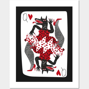 Wolf Queen of Hearts Posters and Art